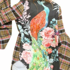 Outlet 🌟 Aratta Peacock Paradise Plaid 👚 Shirt Black Black/fuchsia 👍 -Cheap Aratta Store unnamed file 10