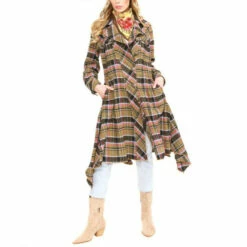 Buy 🎁 Aratta Coco Plaid Trench 🧥 Coat Black Black/fuchsia 🔔 -Cheap Aratta Store unnamed file 113