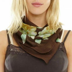 Best Pirce 🌟 ARATTA Brown Fall Roses Bandana ✔️ -Cheap Aratta Store unnamed file 1159
