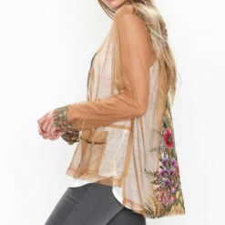 Wholesale 🧨 Aratta Brown Sophie Mesh Jacket 👏 -Cheap Aratta Store unnamed file 1180