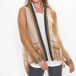 Wholesale 🧨 Aratta Brown Sophie Mesh Jacket 👏 -Cheap Aratta Store unnamed file 1181