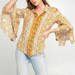 Brand new 🔔 Aratta Yellow Eliza 👚 Shirt ⌛