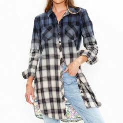 Outlet 🧨 Aratta Cheetah 👕 Shirt 👗 Dress - Blue 🧨