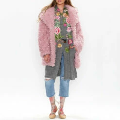 Flash Sale 🤩 Aratta Fayre Fur 🧥 Coat - Pink 🛒 -Cheap Aratta Store unnamed file 469