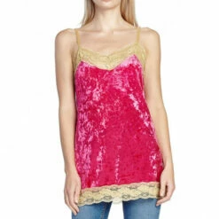 Discount ❤️ Aratta Velvet Dreams Lace Cami Magenta 🔔 -Cheap Aratta Store unnamed file 500