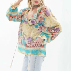 Best Sale 🎉 Aratta Artisan Leopard Blouse 😉 -Cheap Aratta Store unnamed file 592