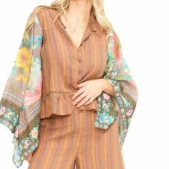 Cheapest 😉 Aratta Mariah Stripe Embroidered Blouse Brown Brown 🔥 -Cheap Aratta Store unnamed file 78