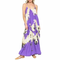 Brand new 🔥 Aratta Violet Cranes Of Heaven Maxi 👗 Dress ❤️ -Cheap Aratta Store unnamed file 785