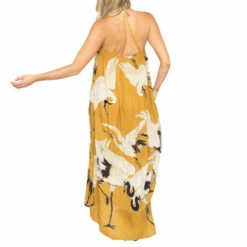 Outlet 🤩 Aratta Mustard Cranes Of Heaven Maxi 👗 Dress 😍 -Cheap Aratta Store unnamed file 794
