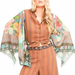 Cheapest 😉 Aratta Mariah Stripe Embroidered Blouse Brown Brown 🔥 -Cheap Aratta Store unnamed file 84