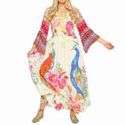 Best deal 🛒 Aratta Peacock Paradise Maxi 👗 Dress ⌛